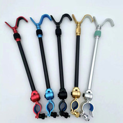 鋁合金按鍵後掛魚竿支架杆掛全金屬多檔位調節後掛支架批發