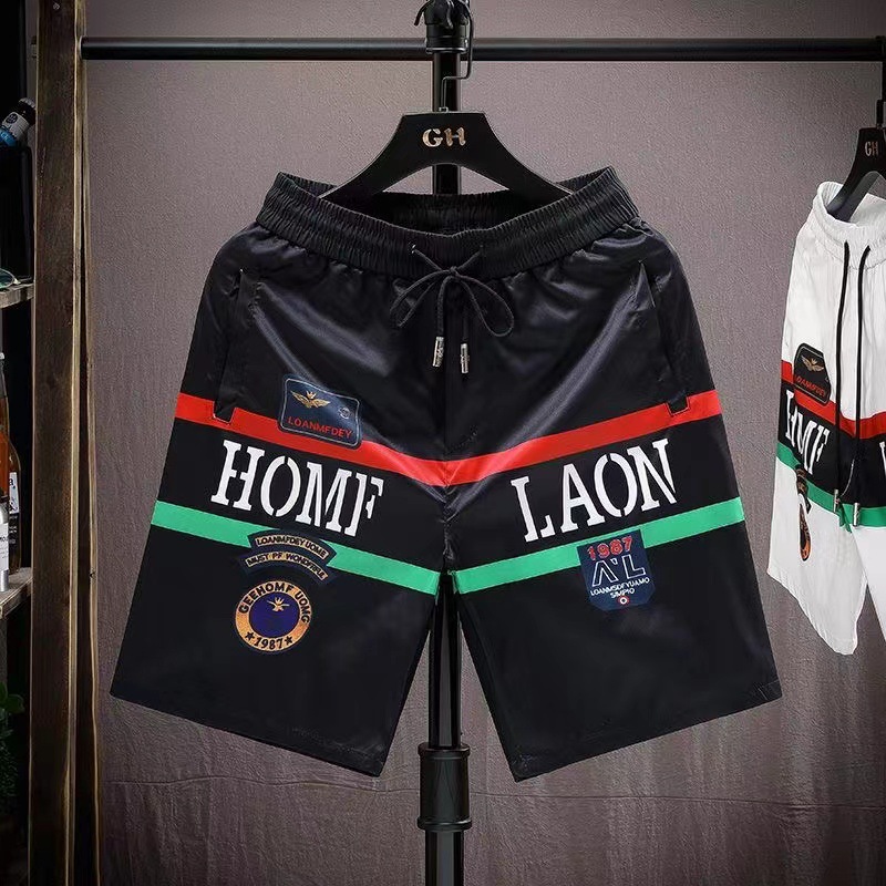 Schnelltrocknende Shorts für Paare für den Sommer, bedruckte Strandmode, dünne Freizeithosen für Männer_voghion.com