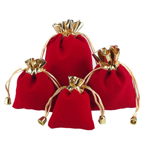 Brocade bag Wenwan walnut velvet brocade bag bundle pocket packaging red cloth bag sachet sachet sachet storage gift bag