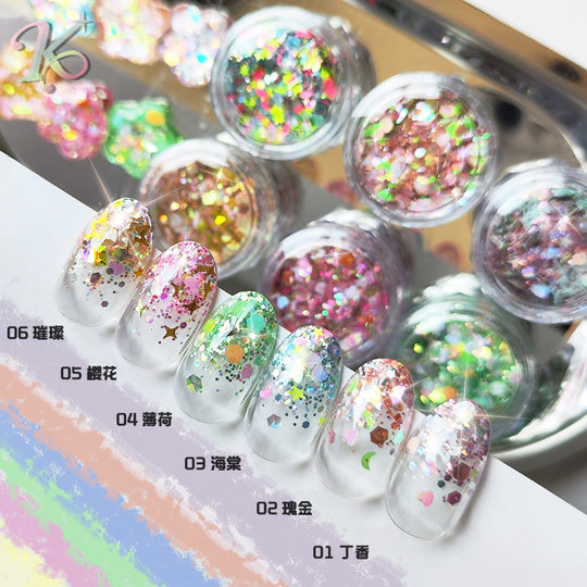 Flash Nail Art Glitter Sequins 2023 Popular Laser Mixed Plate Moon Star Nail DIY Nail Ornament