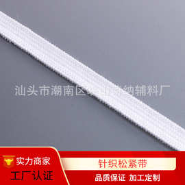 现货 白色一次性松紧带防护服锁边织带 扁橡筋织带 走马带