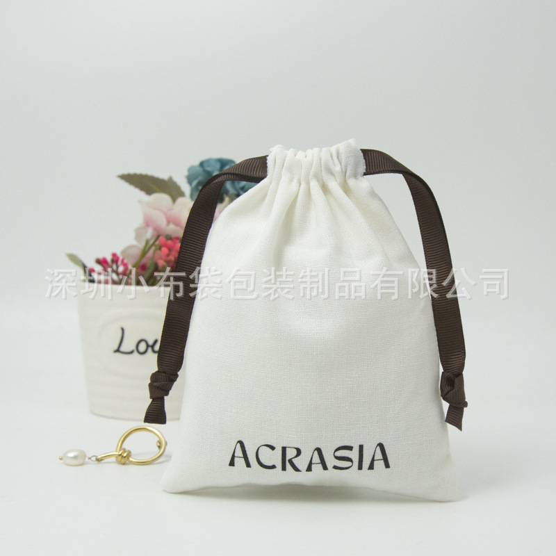 工厂直销棉麻束口袋小布袋环保抽绳袋收纳包装棉布礼品袋订购布袋