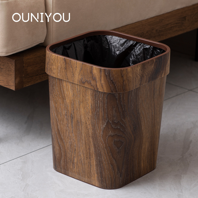 Square Trash Bin Household Toilet Toilet Pressure Ring Kitchen Bedroom Large Capacity Commercial Office Living Room Trash Bin