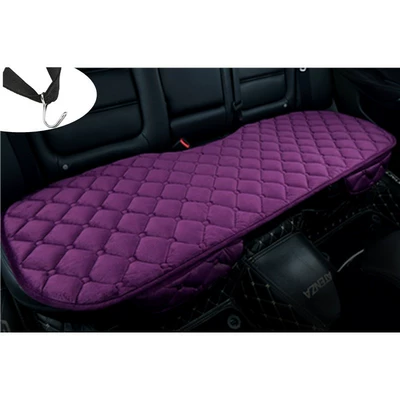 car cushion single no | Seat cushion, seat cover - diamond-plush-elegant-purple-with-pockets-and-hooks-in-the-back-row