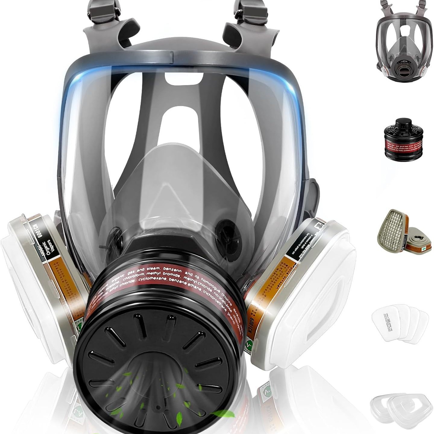 跨境代发有毒气体实验室气体呼吸器活性炭防护口罩防毒面具全面罩