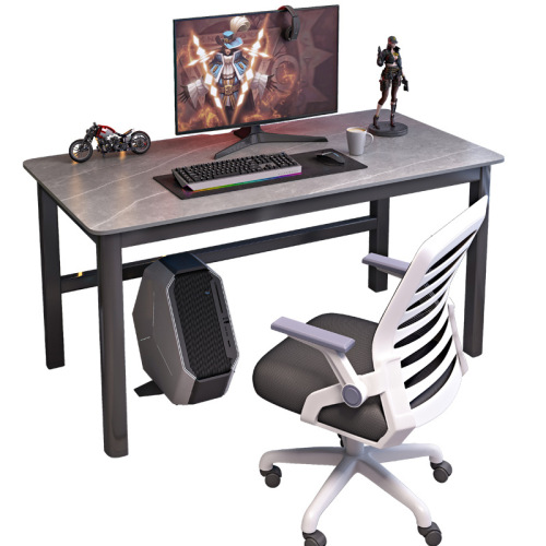 Computer desk, desktop, home, bedroom, gaming table, e-sports desk and chair set, minimalist light luxury rock slab color office desk