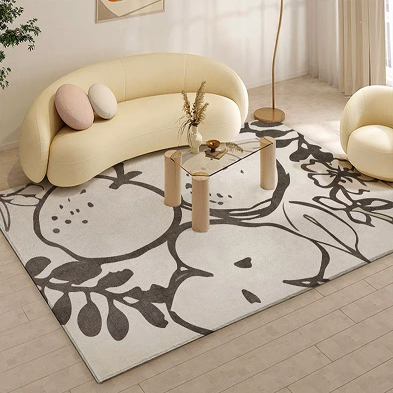 Carpet rug for living room, non-slip home carpet, simple elegant floral design, multiple sizes 40×60–200×300 cm