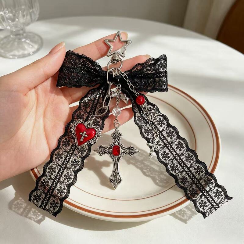 Original Gothic Style Cross Keychain Sweet Cool Dark Spicy Girl Bag Pendant Punk Ins Phone Chain Wholesale Original Gothic Style Cross Keychain Sweet Cool Dark Spicy Girl Bag Pendant Punk Ins Phone Chain Wholesale
