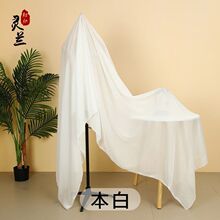 灵兰 100D雪纺布料乔其纱面料 透明汉服古装连衣裙子内衬上衣窗帘