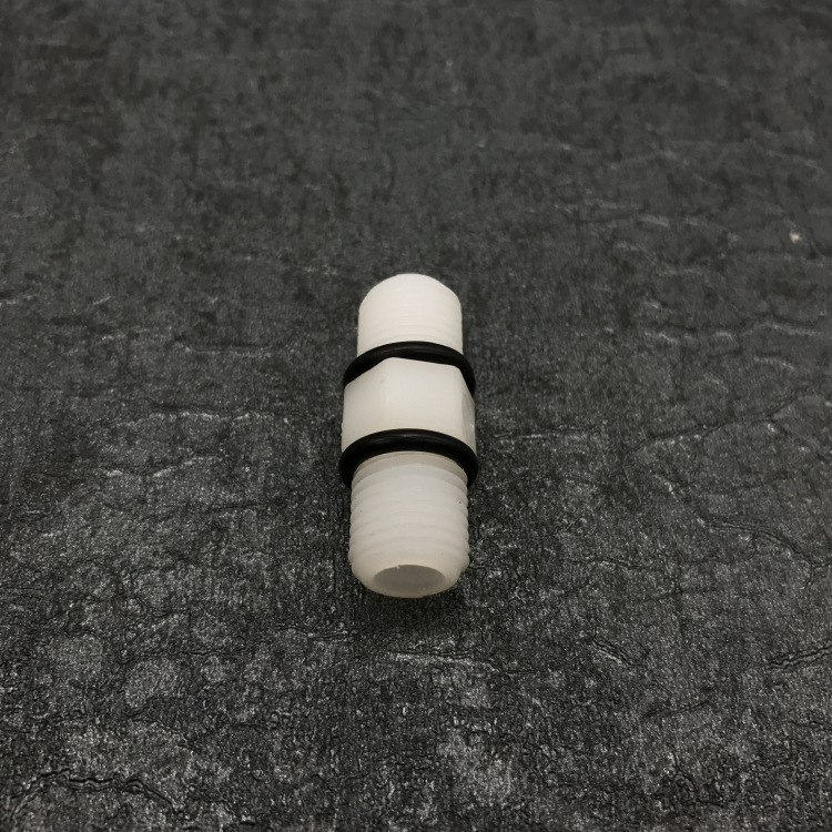 Purificador de agua de conector M22 de paso recto 2 puntos de rosca exterior hilo de plástico de nylon 2 puntos conector de paso recto con anillo de sello