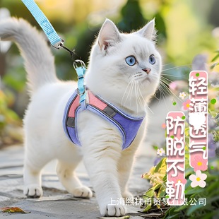 Cat Leash, Cat Leash, Cat Harness, Vest-Style Harness, Anti-Breakaway, Special for Cats, Rabbits and Dogs to Go Out