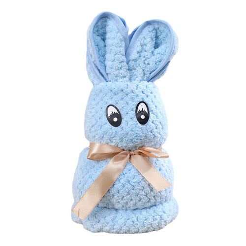 Pineapple lattice rabbit gift box PVC high-density coral velvet creative edged towel gift towel wedding souvenir