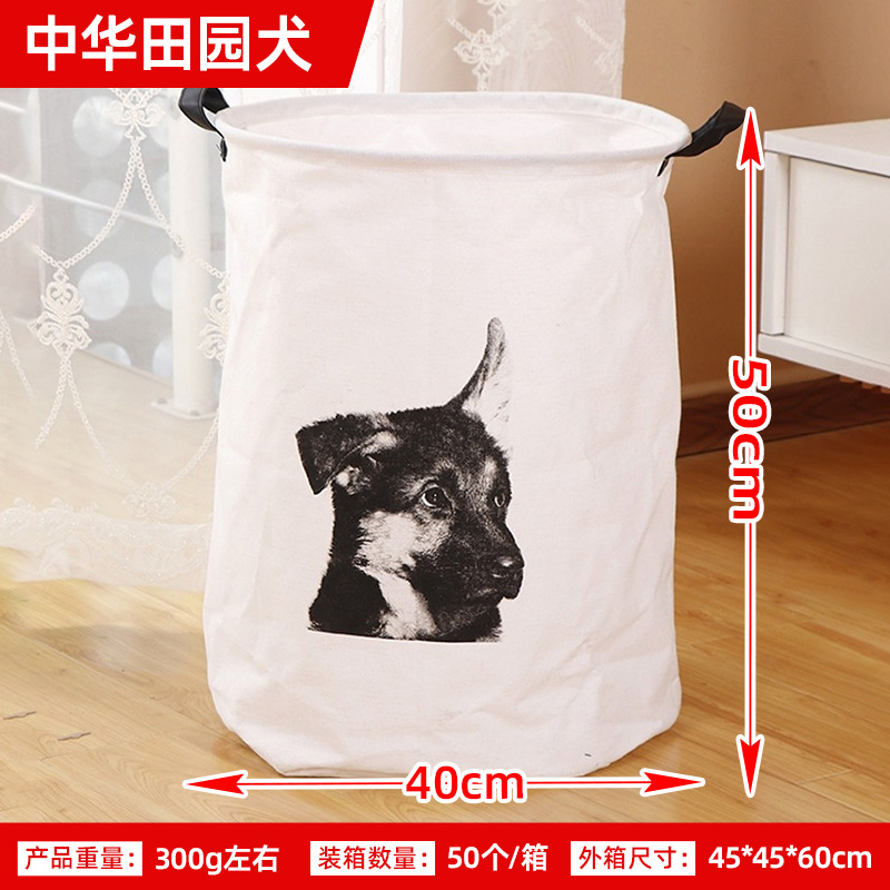 Posta gratuita casera gran cartón plegable tela algodón y lino juguetes caseros almacenamiento barril