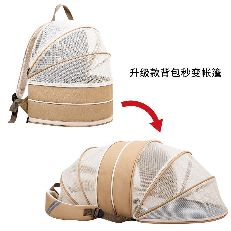DODOPETSummer Breathable Cat Bag Backpack Foldable Cat Outing Bag Pet Dog Schoolbag Cat Bed