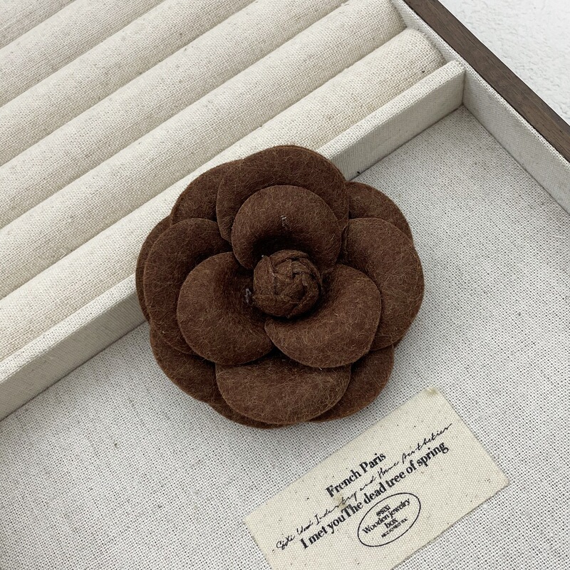 7.5CM小香风山茶花饰品diy花瓣配件服装鞋帽发饰头饰胸花胸针辅料|undefined