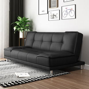 Multi-functional Office Folding Sofa Bed Lunch Break Small Apartment Living Room Sitting and Sleeping Dual-use Household Three-seater Leather Sofa