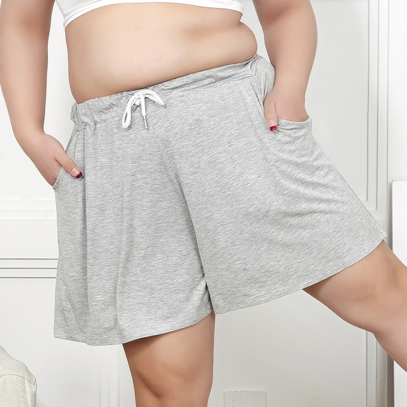 女士莫代尔加肥休闲裙裤大码宽松家居裤睡裤胖mm200斤