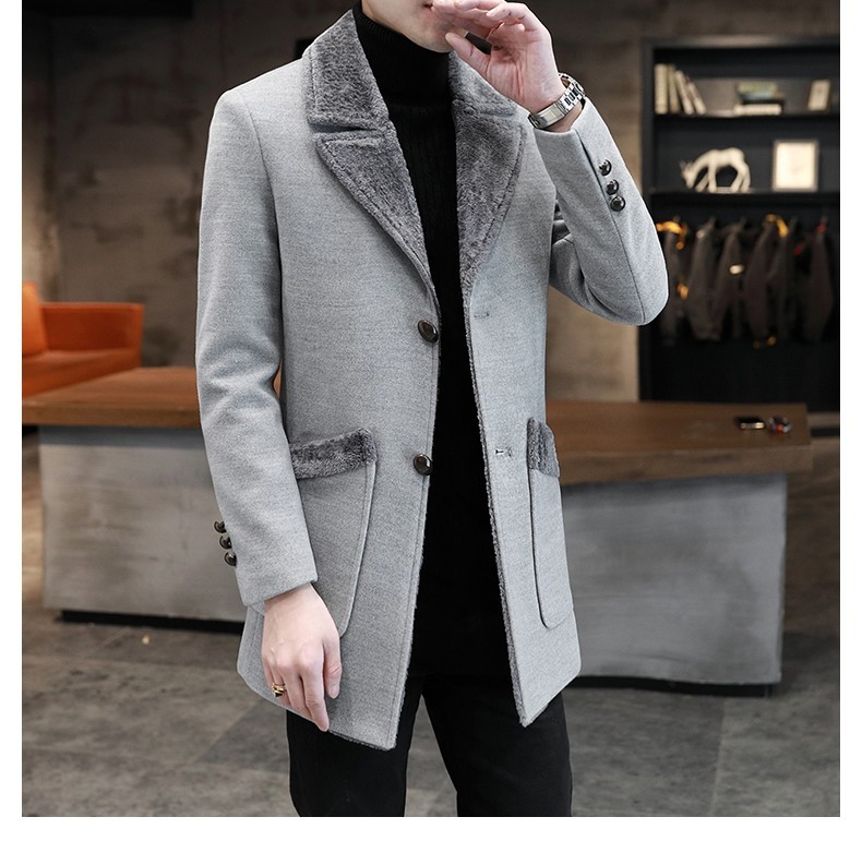 Japanese and Korean Cross-Border Hot-Selling 22 Autumn and Winter New Men's Coats Amazon Jackets Wish Blazers Suede Faux Fur