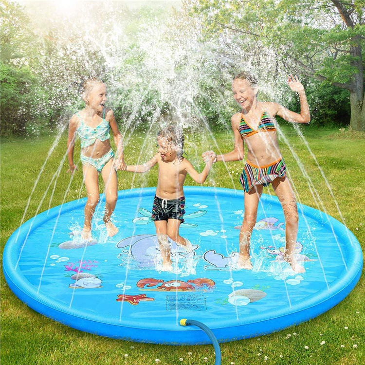Spot 100CM150CM170CM Dolphin Water Pad Lace Letter Sprinkler Pad Children Outdoor Water Pad
