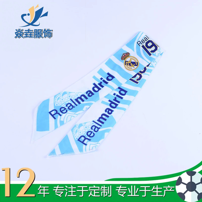 Customized fan merchandise: Juventus, Real Madrid, Liverpool, AC Milan neck scarves, football fan autumn and winter cheering handkerchiefs