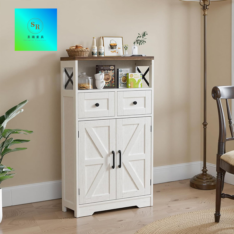Amazon Cross-Border Source Factory Sideboard Panel Furniture Modern Sideboard with Drawers Coffee Bar Compact Sideboard