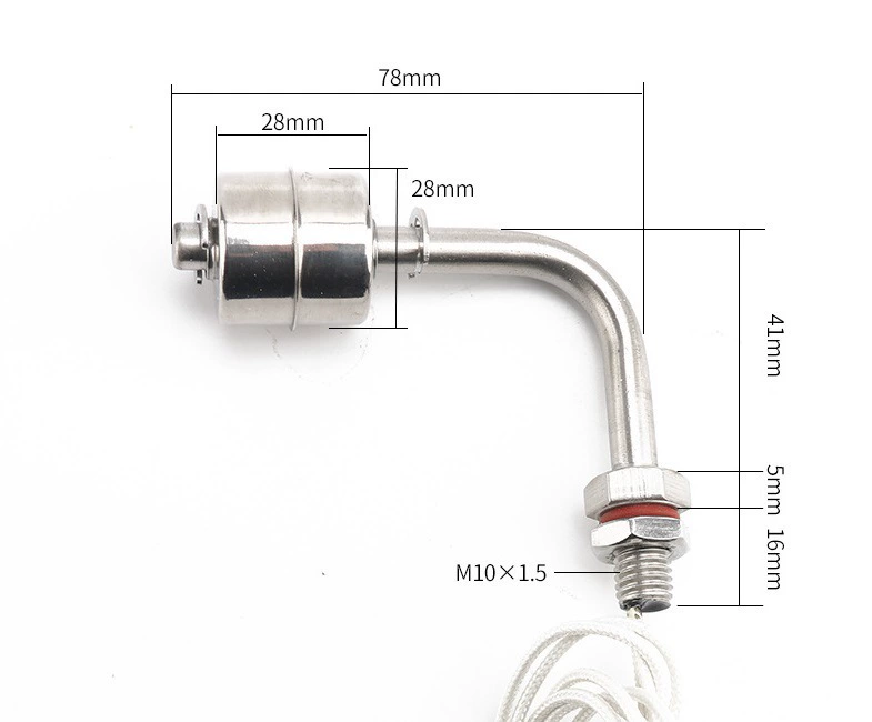 304 нержавеющая сталь изогнутый шаровой кран переключатель жидкостный шаровой кран переключатель Поплавковый переключатель уровня горячей и холодной воды