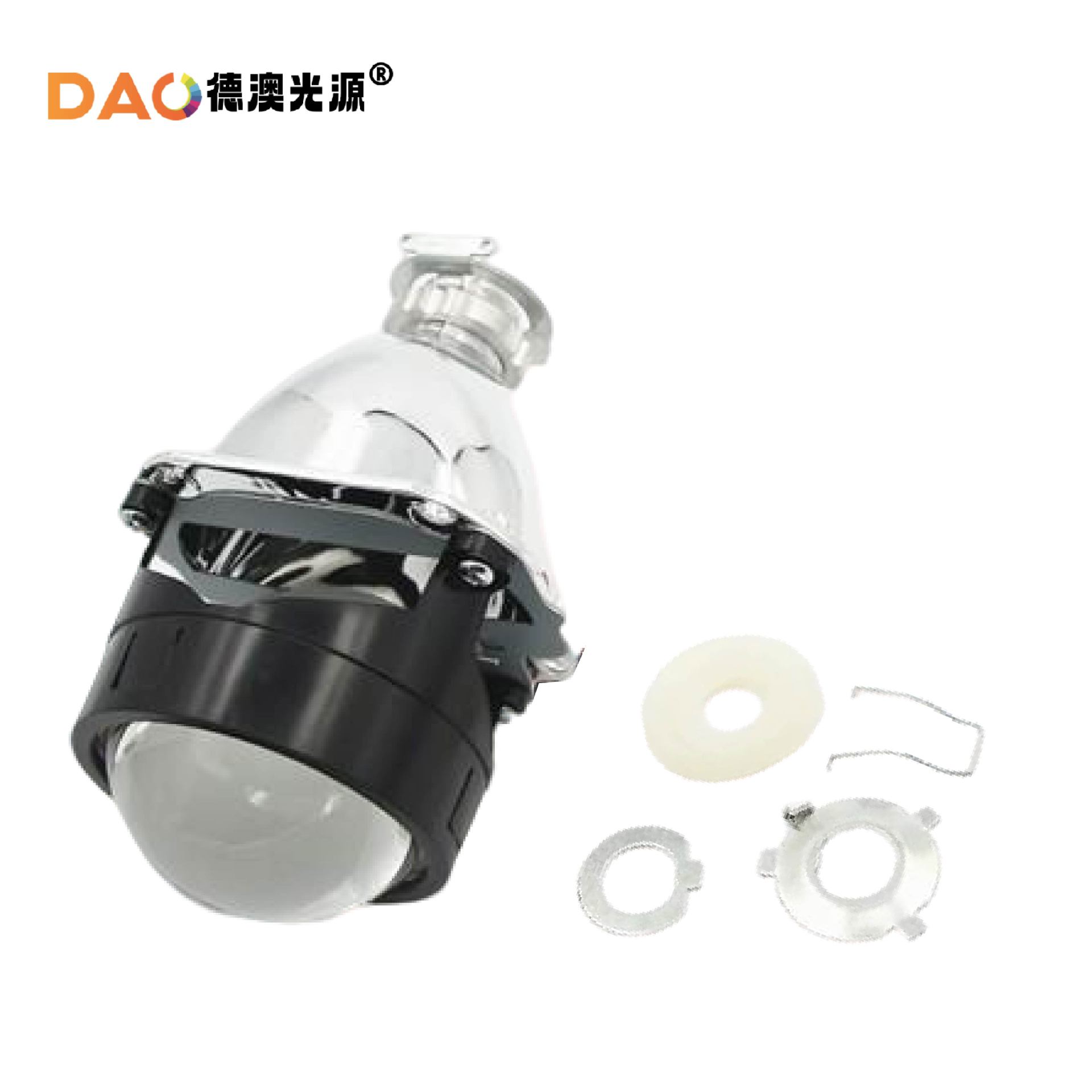 Ventas directas de fábrica Jingang weishitong bombilla de coche de 2.5-pulgadas 3.0tl lente de luz doble H1 diablo ángel ojo de pez