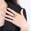White jewelry, fashionable design ring from pearl, European style, trend of season