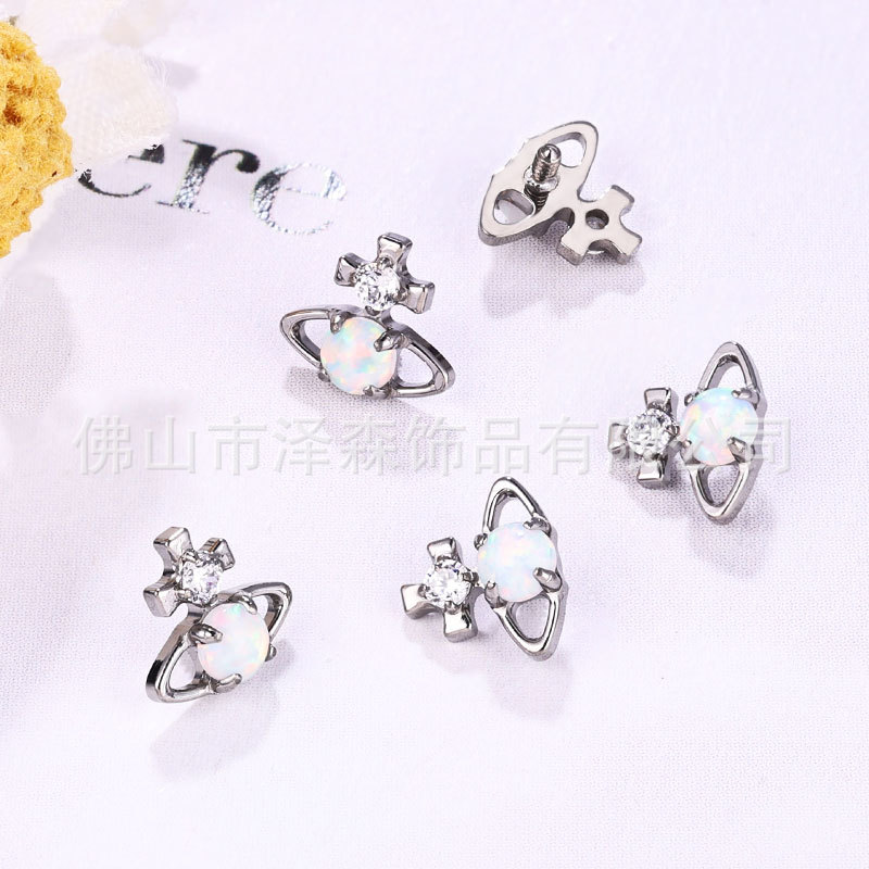 Labret stud lip piercing jewelry styling detail
