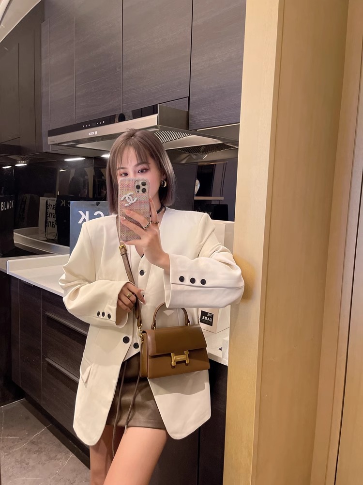 Túi xách vuông nhỏ thời thượng đeo chéo dây xích — Màu đen cổ điển, Cà phê Trung cổ, Xám than chì, Màu đỏ rượu chi tiết 22