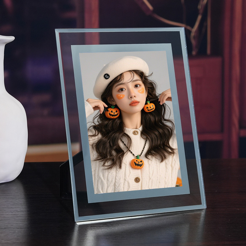 Transparent Glass Photo Frame Empty Frame Table Setting 556 6inch 7inch Crystal Photo Display Frame A4 Size Certificate Photo Frame