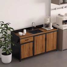 loft铁艺洗手台一体台盆餐边柜茶水柜工业风客厅靠墙收纳置物柜子