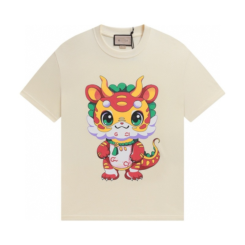 GU クロスボーダー ハイバージョン 25SS 新作 辰年 蛇年 蛇絵文字プリント 半袖Tシャツ 男女兼用 万能|undefined