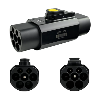 Qiaoyi European Standard to National Standard Charging Pile Conversion Head New Energy Vehicle Type2-Gb/T Adapted to Ideal Xpeng (EV şarj adapterləri) - european-to-national-ordinary-model
