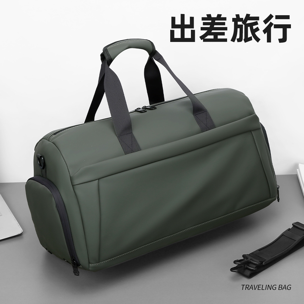 Trendy Fashion Simple Travel Bag Large Capacity Practical Wear-Resistant Crossbody Sports Bag Dry and Wet Separation Casual Storage Bag