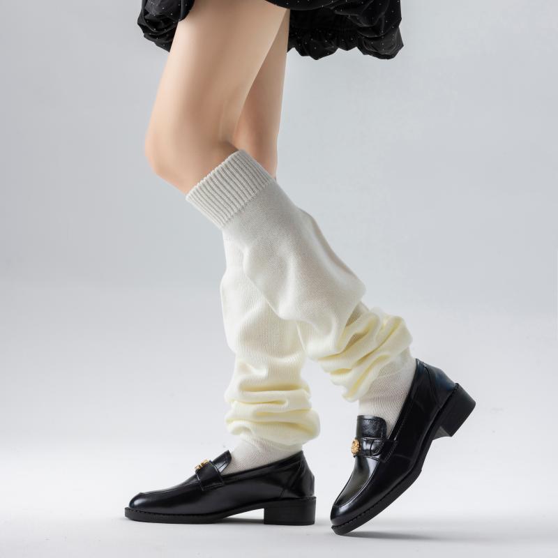 Japanese Jk Bubble Socks, Calf Socks, Elephant Socks, Widened Slouch Socks, Leg Warmers, Slimming White Long Tube Socks, Warm