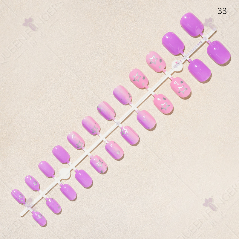 Nuevo manicure 24 piezas de banda de desgaste de uñas productos terminados manicure niños parches manicure productos terminados manicure