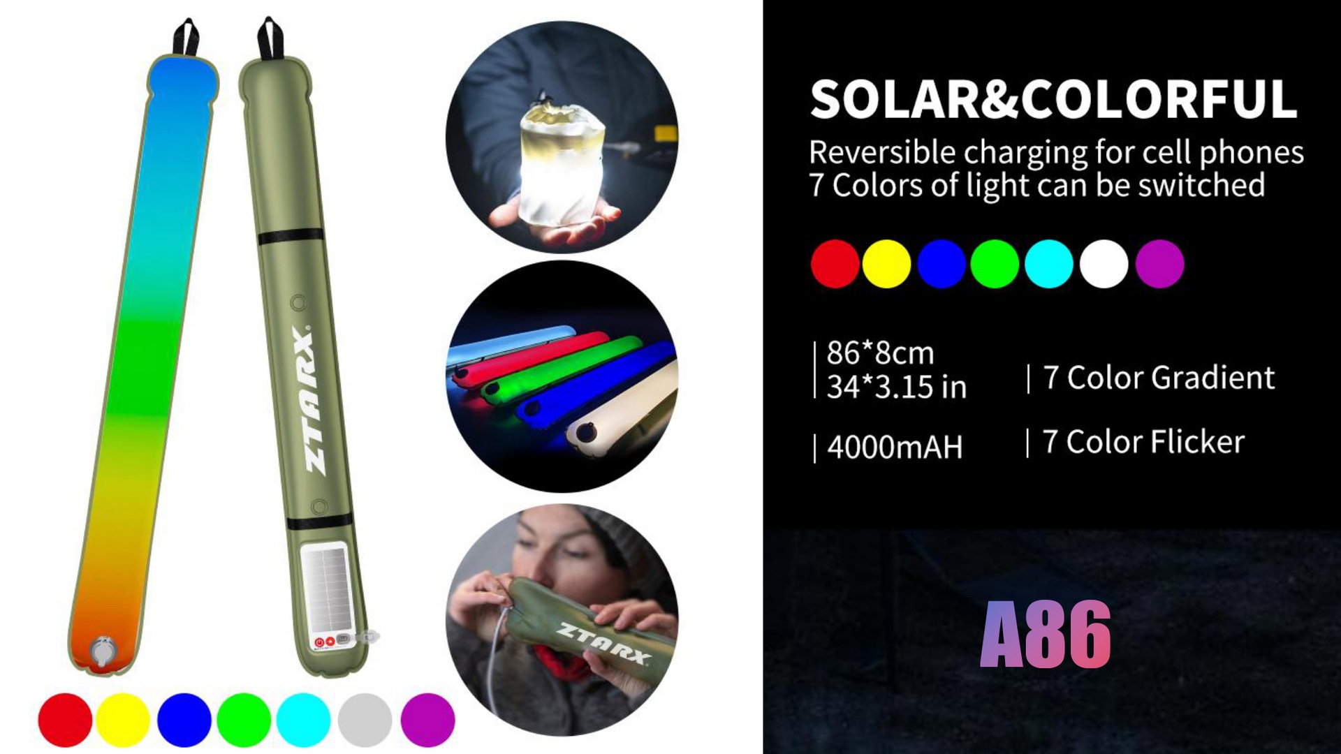 ZTARX Inflatable LIGHT TUBE 20