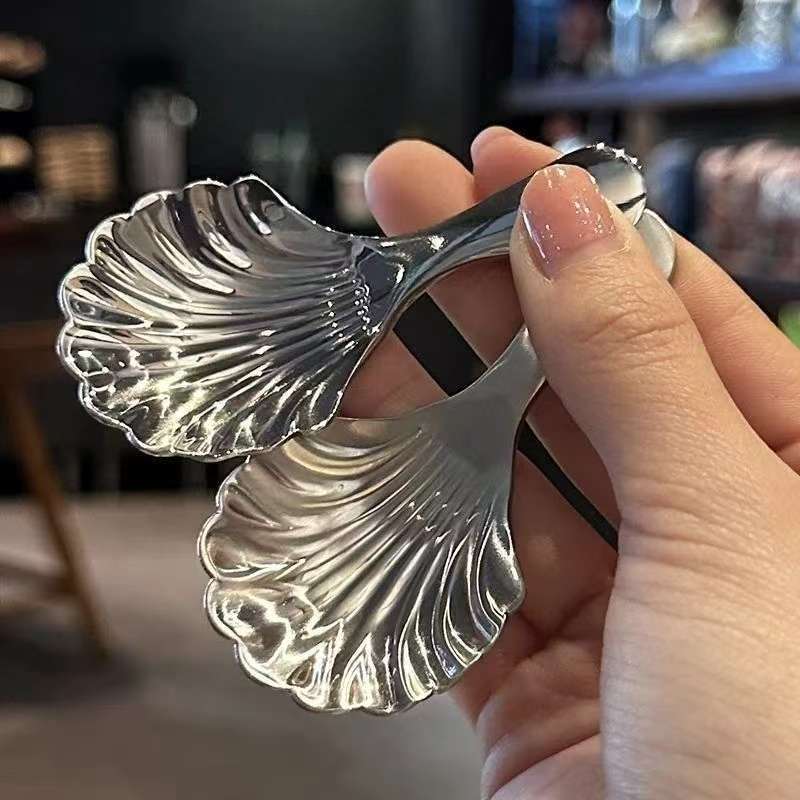 스테인레스 스틸 두꺼운 차 스푼 차 스푼 주걱 커피 짧은 손잡이 작은 디저트 아이스크림 가정용 작은 스푼