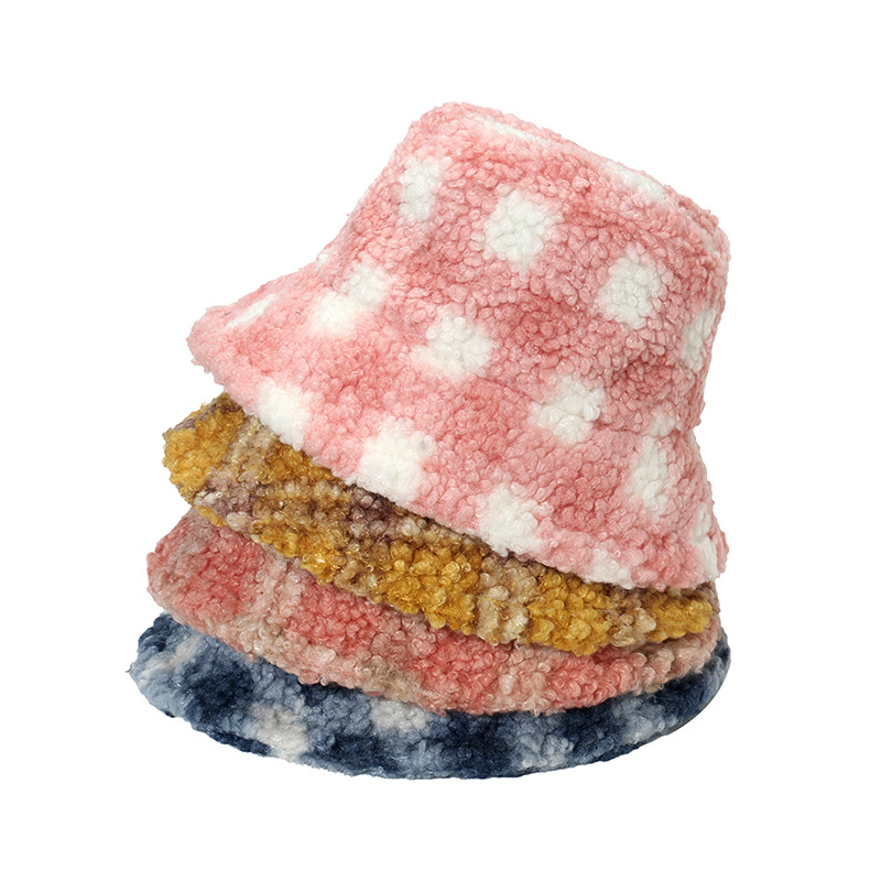 160g Weight Bucket Hat Hats Type Holiday, Daily Occasion Polyester Material Women's Simple Style Color Block Printing Flat Eaves Bucket Hat