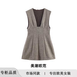 New dress ZA自制欧美风 冬季新款女装 时尚短裤连衣裙 9869625