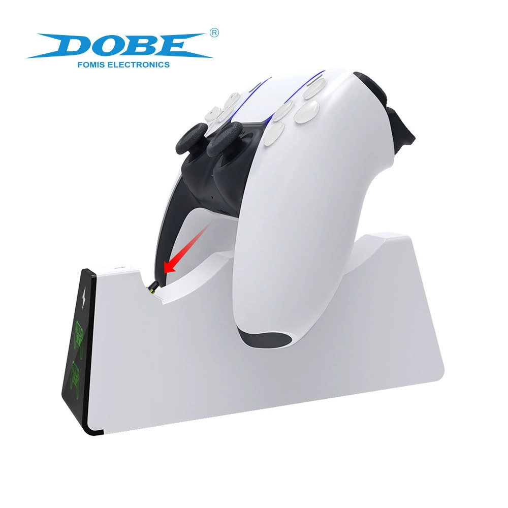 Зарядная подставка DOBE для двух беспроводных контроллеров PS5 с индикатором, контактная зарядка TP5-0518B