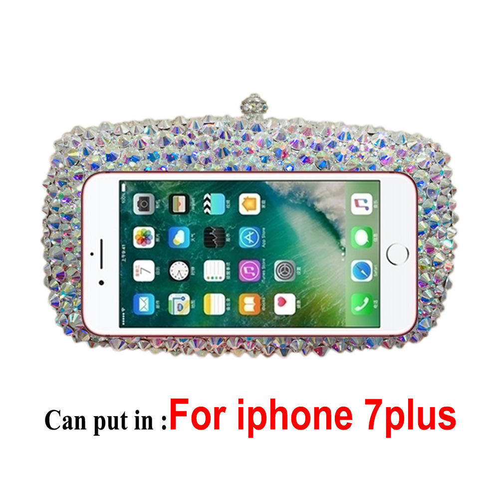 BL123 bolsas de diamantes cuadradas bolsas de cena de cristal bolsas de mano de vestido de dama bolsas de cadena de diamantes hechas a mano