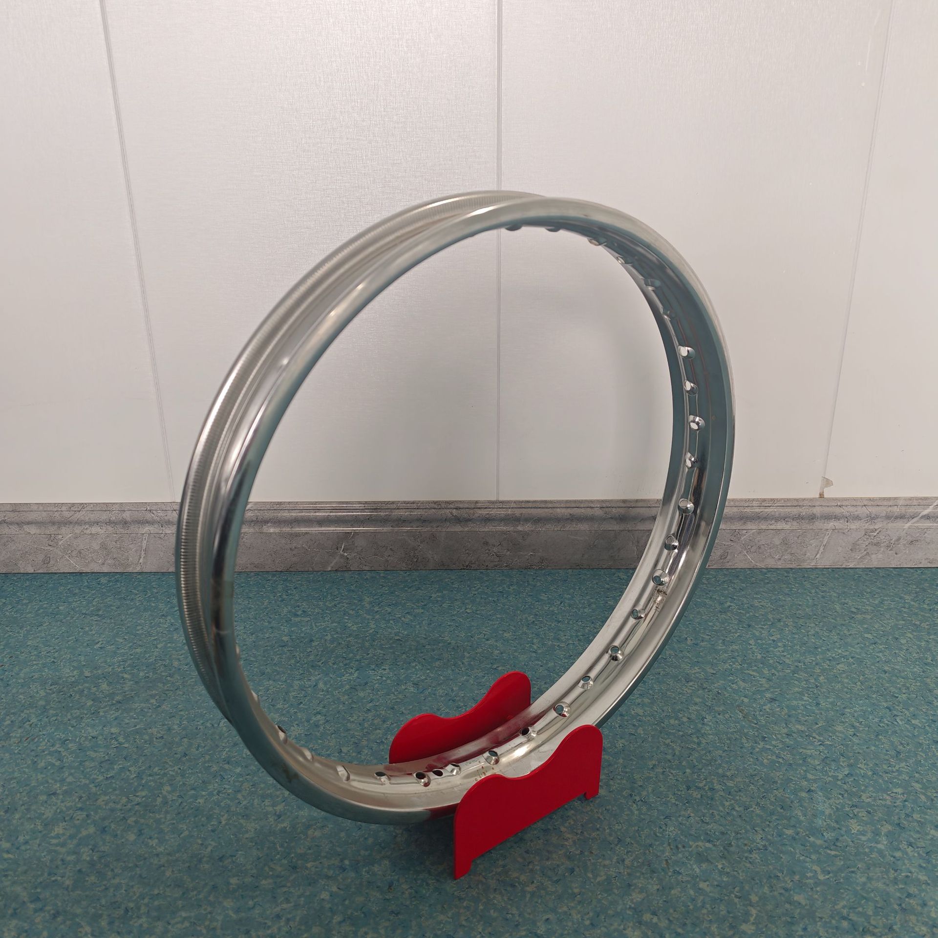 Motorcycle galvanized steel rims, polished spoke rims 17inch universal rims for after-sales repair and replacement parts
