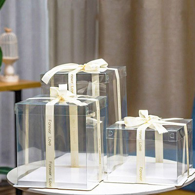 흰색 배경의 투명 커버* 4inch 소형(16*16*11.5cm)