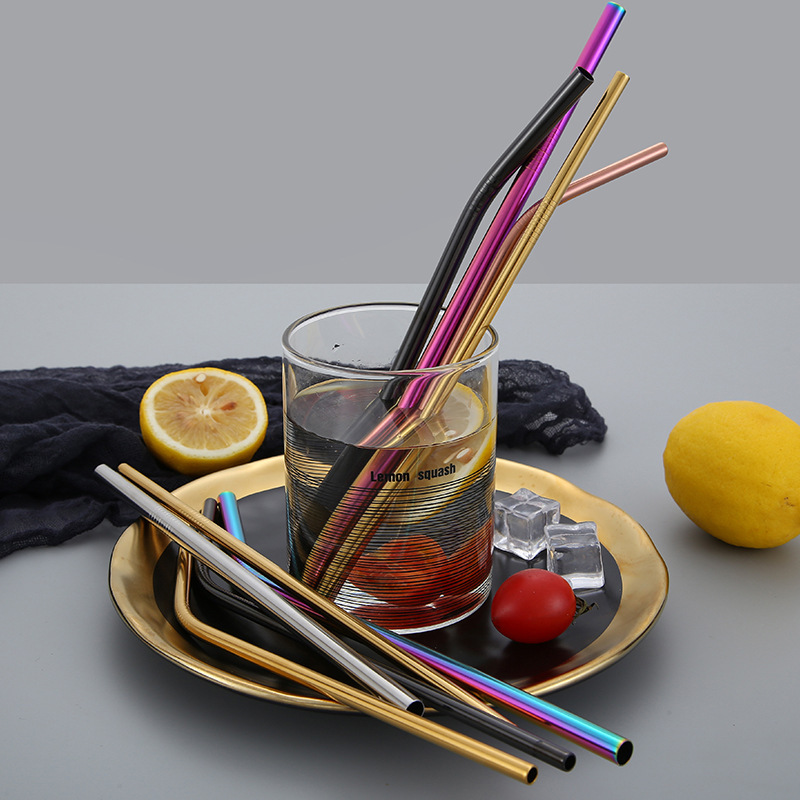 Source wholesale 304 stainless steel threaded straw yeti Cup special tube 6mm diameter 215mm sample custom match