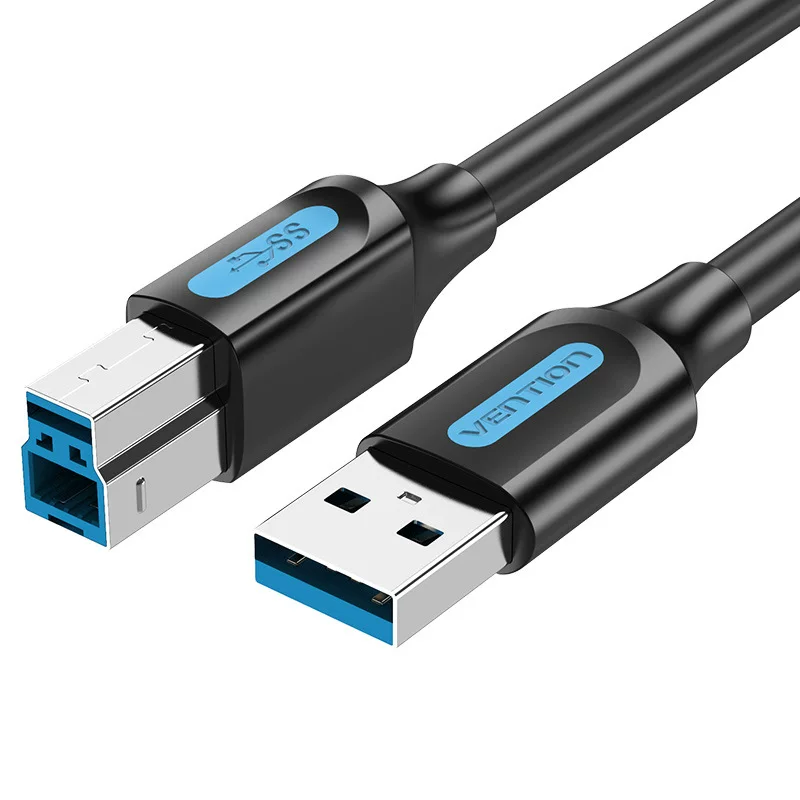 VENTION USB3.0 кабель для принтера A-male to B, круглый PVC кабель