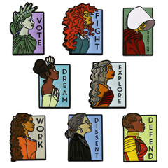 創意歐美人物美女字母胸針飾品 個性滴油女神像卡通合金徽章別針