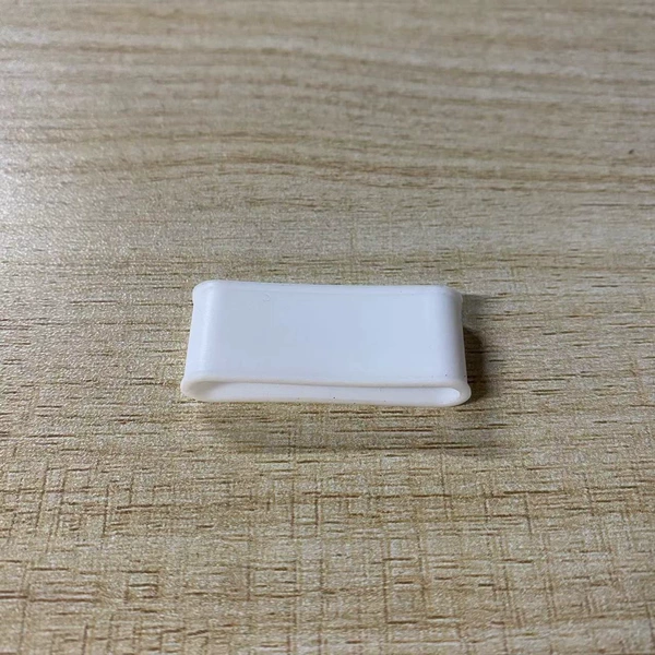 Glossy leather ring (white)