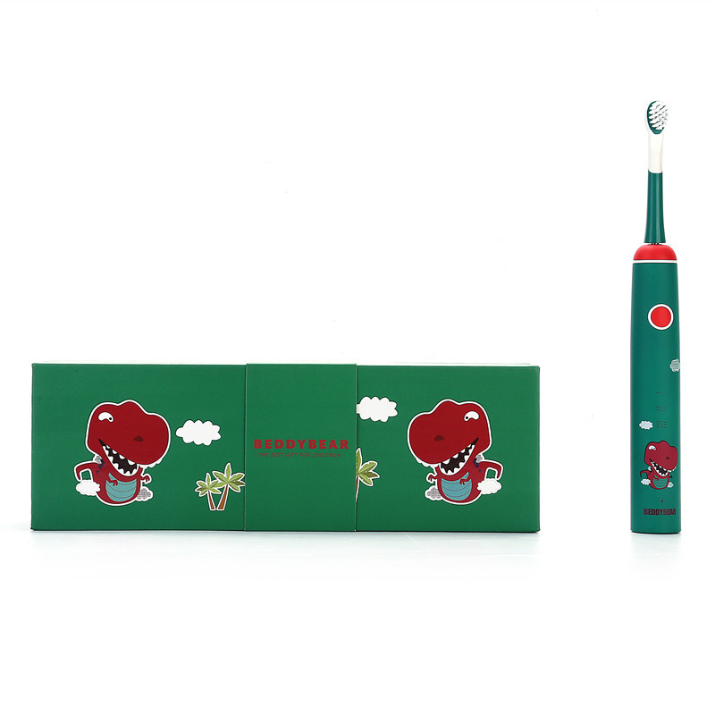 Dinosaur, toothbrush